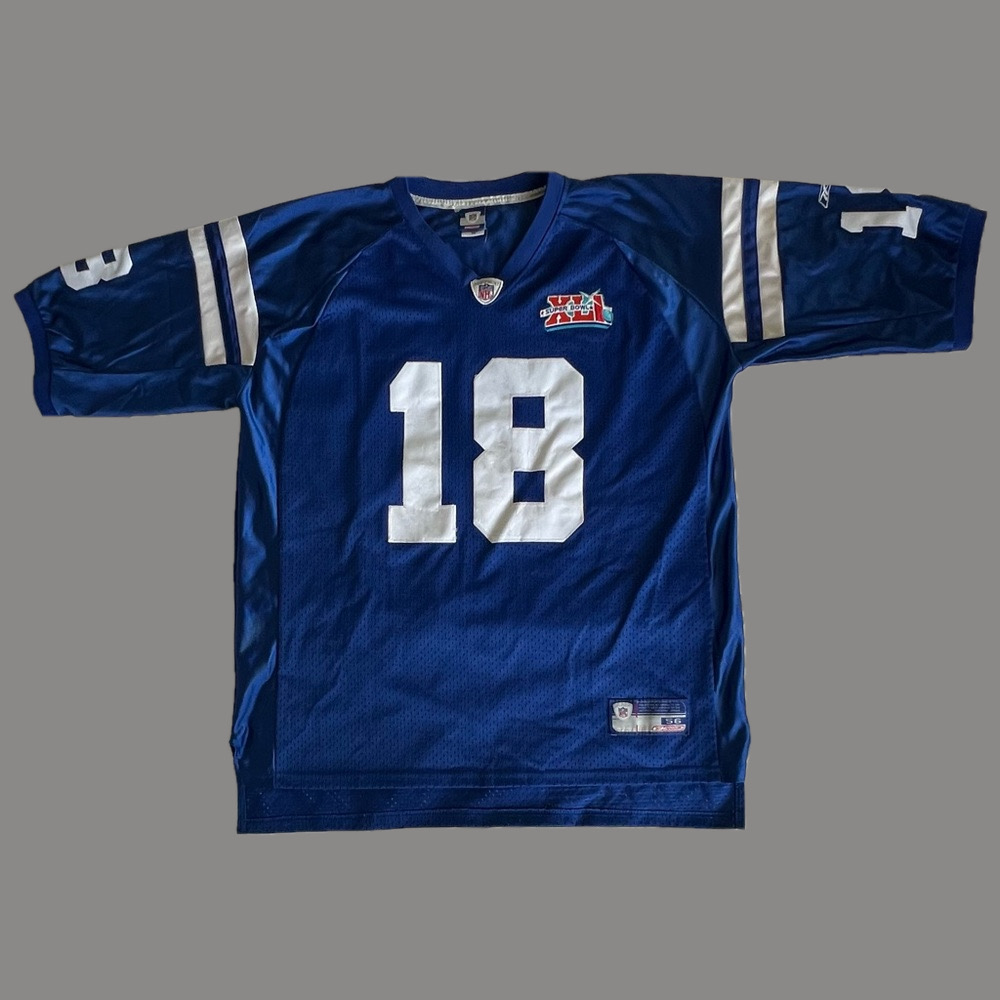 Peyton Manning Indianapolis Colts Vintage Reebok Super Bowl XLI Football Jersey